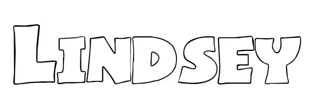 Coloriage Lindsey - Prénom à imprimer
