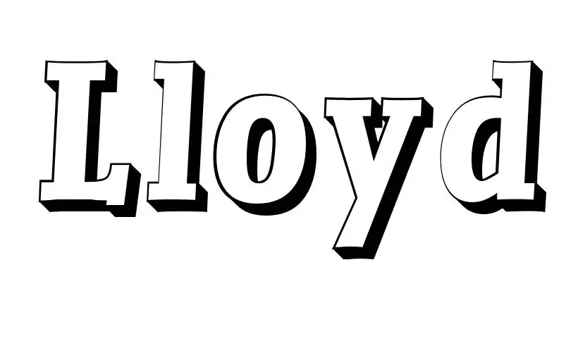 Coloriage Lloyd - Prénom à imprimer