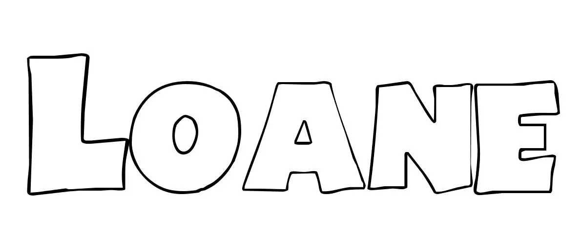 Coloriage Loane - Prénom à imprimer