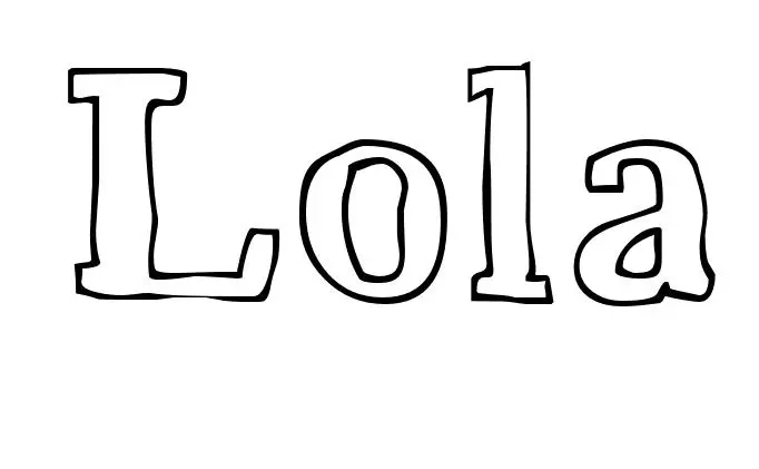 Coloriage Lola - Prénom à imprimer