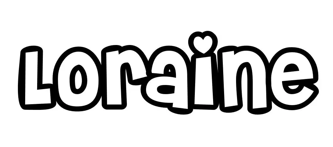 Coloriage Loraine - Prénom à imprimer