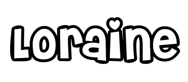 Coloriage Loraine - Prénom à imprimer