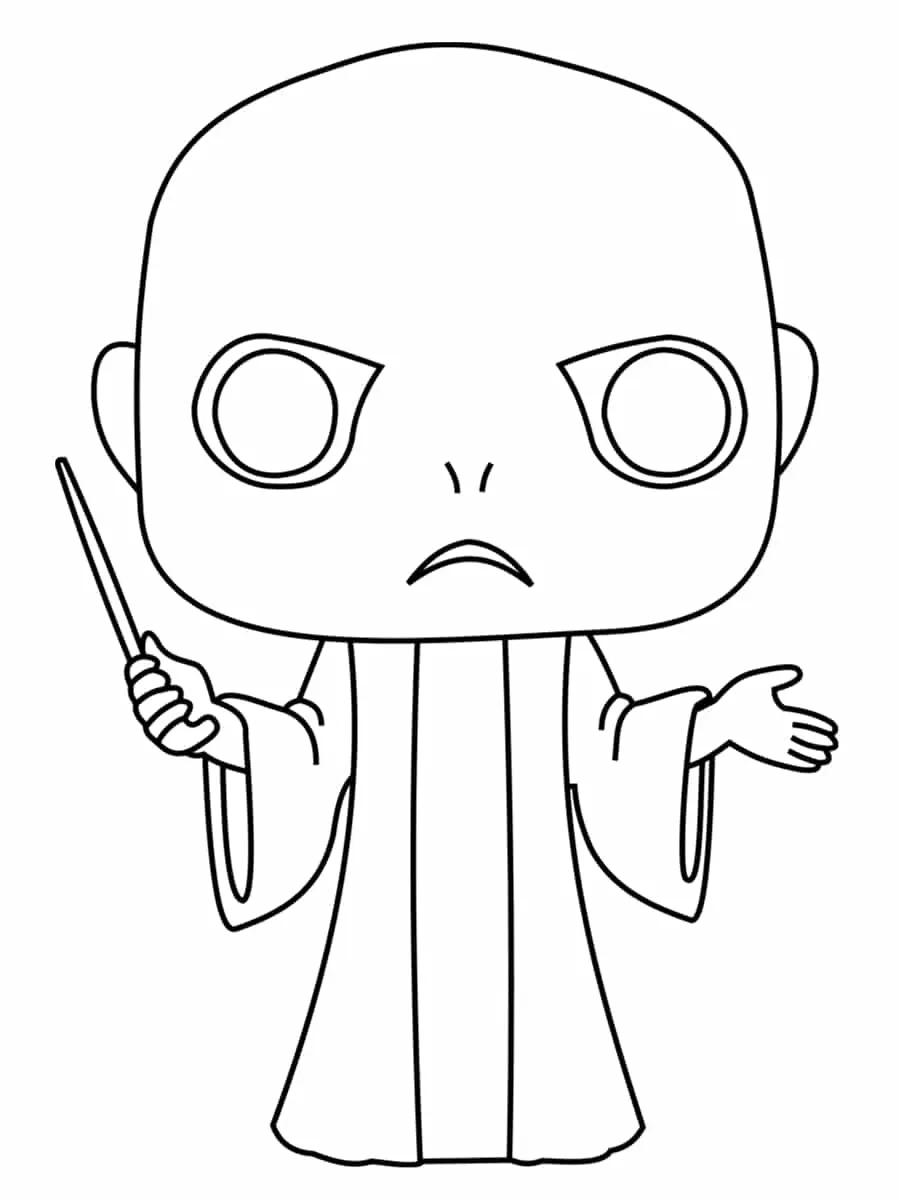 Coloriage Lord Voldemort - Harry potter à imprimer