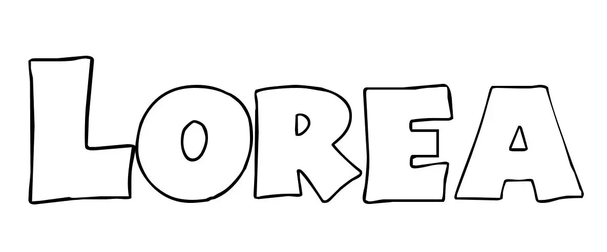 Coloriage Lorea - Prénom à imprimer