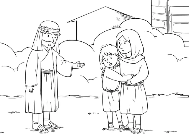Coloriage Jésus et ses disciples en scène spirituelle - Jésus à imprimer