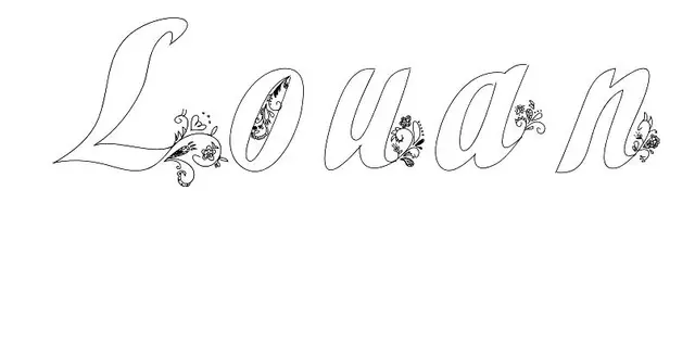 Coloriage Louan - Prénom à imprimer