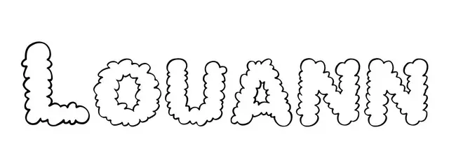 Coloriage Louann - Prénom à imprimer