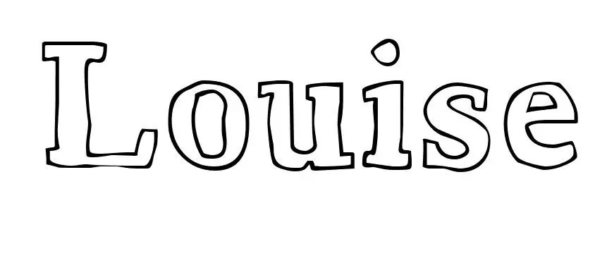 Disegno di Disegno del nome Louise da colorare da stampare