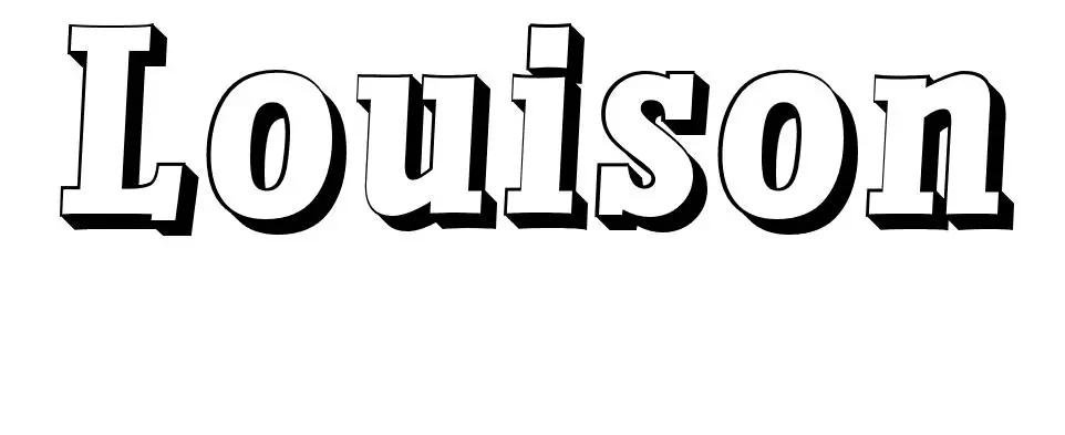 Disegno di Disegno del nome Louison da stampare