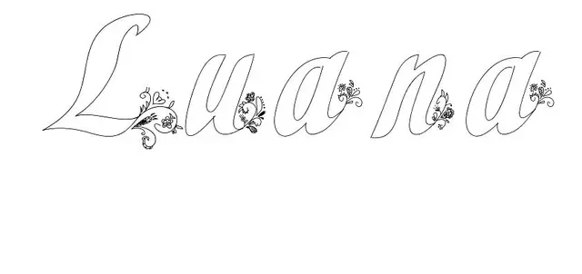 Coloriage Luana - Prénom à imprimer
