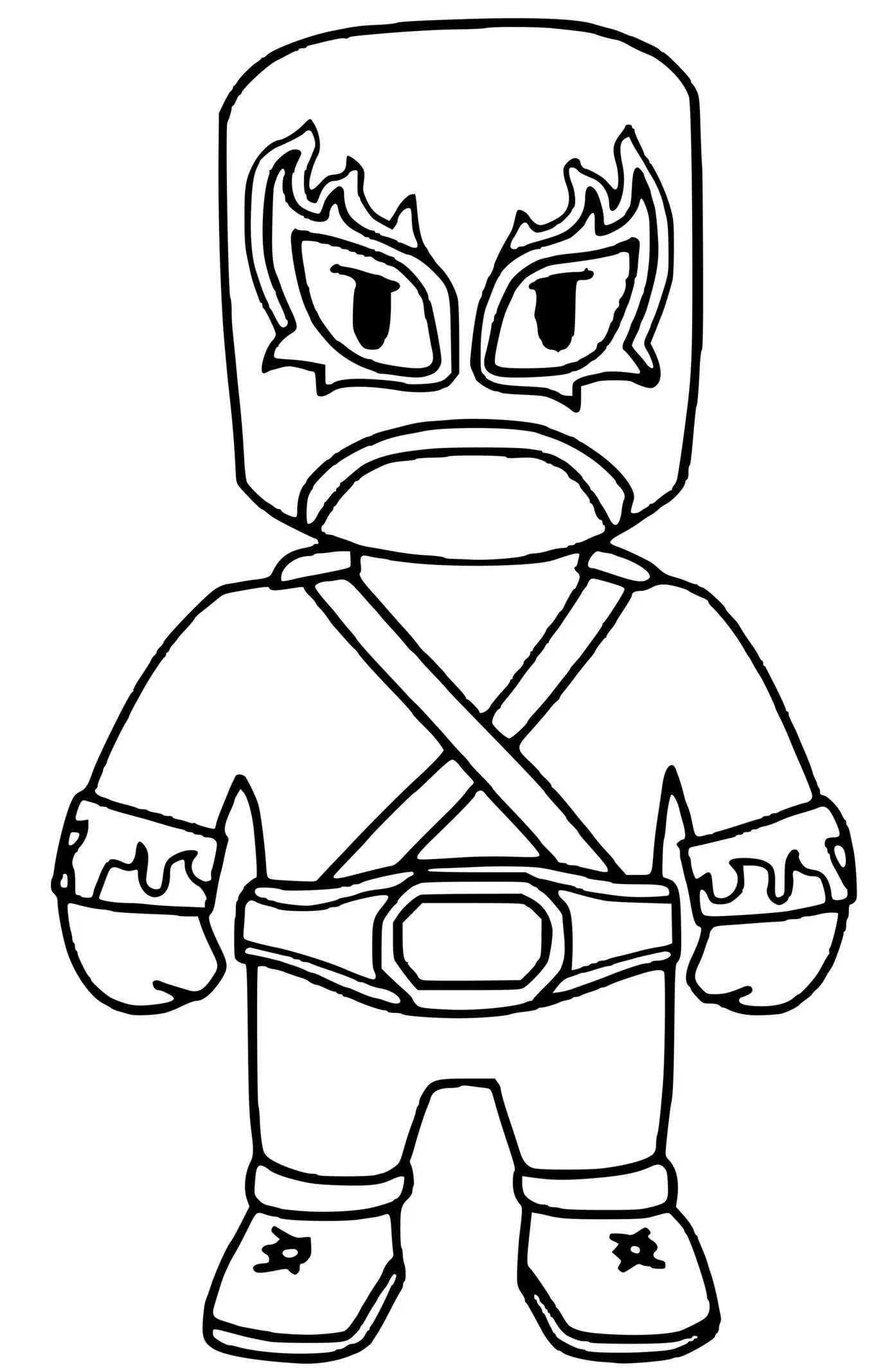 Coloriage Luchador Stumble Guys - Stumble guys à imprimer