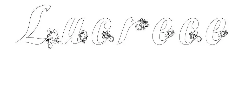 Coloriage Lucrece - Prénom à imprimer