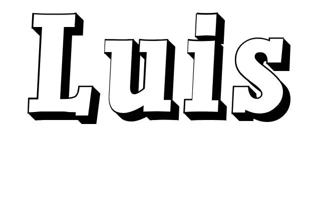 Coloriage Luis - Prénom à imprimer