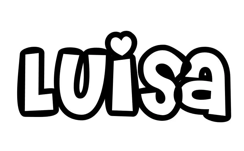 Coloriage Luisa - Prénom à imprimer