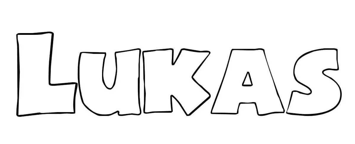 Coloriage Lukas - Prénom à imprimer