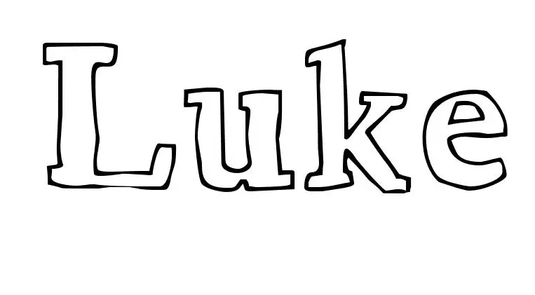 Coloriage Luke - Prénom à imprimer