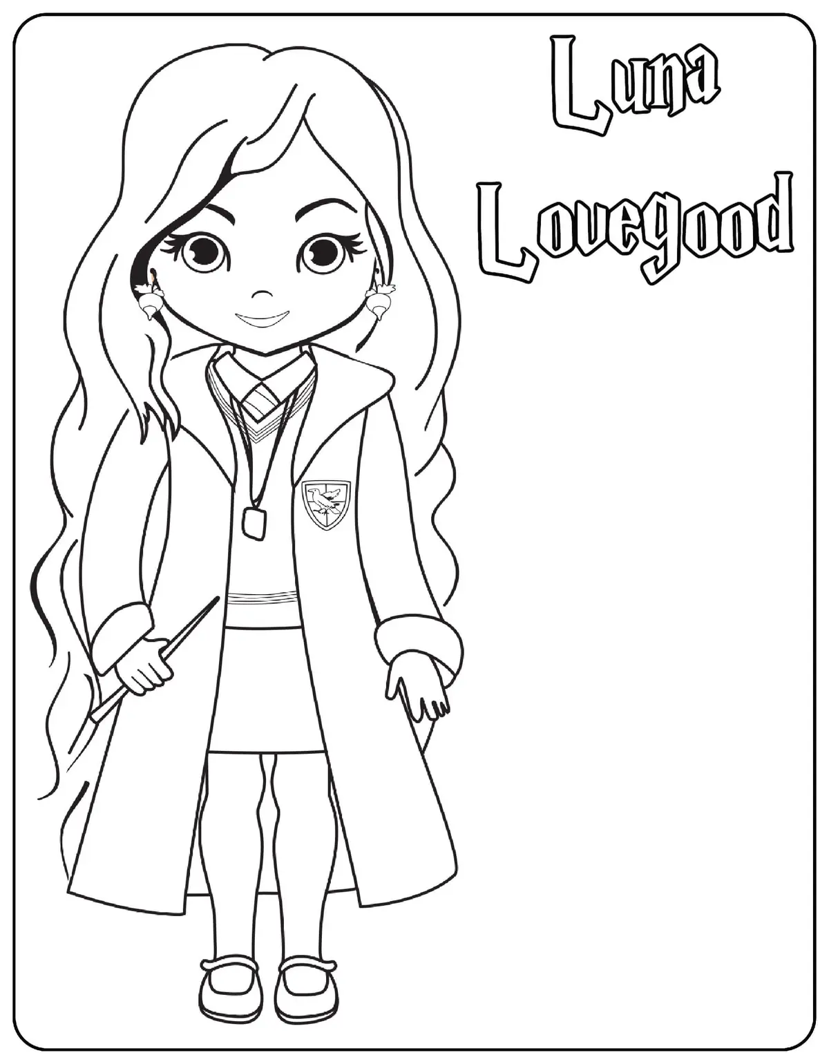 Coloriage Luna Lovegood - Harry potter à imprimer