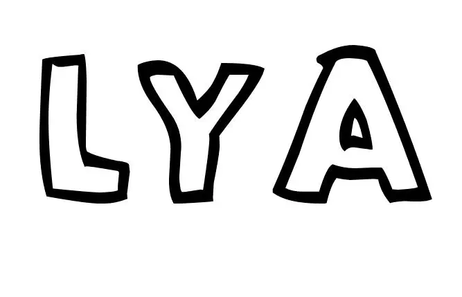 Coloriage Lya - Prénom à imprimer