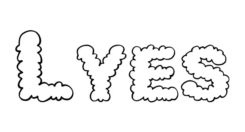Coloriage Lyes - Prénom à imprimer