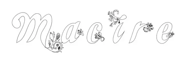 Coloriage Macire - Prénom à imprimer