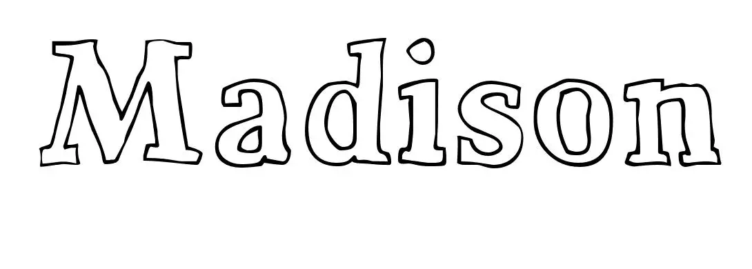 Disegno di Disegno del nome Madison da colorare da stampare