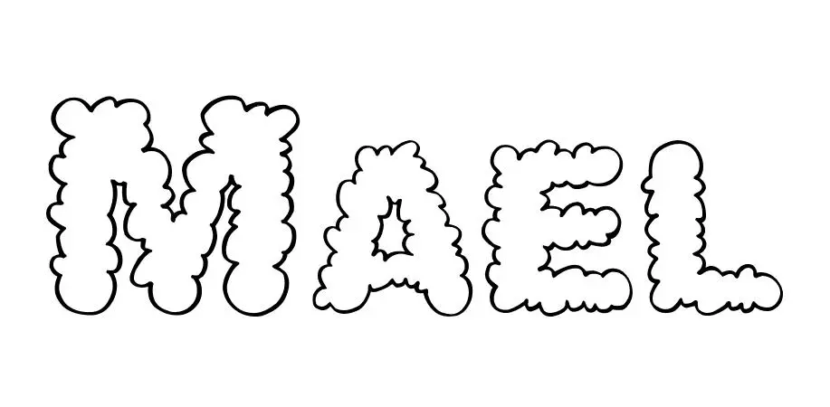 Coloriage Maël - Prénom à imprimer