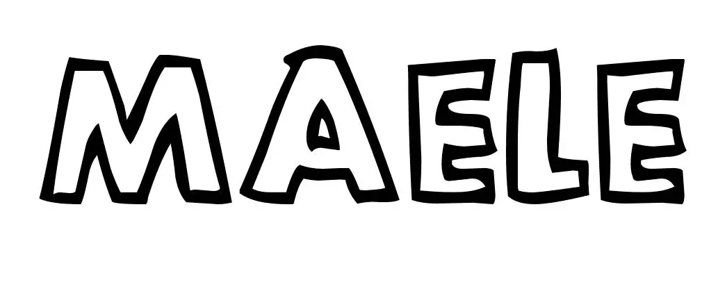 Coloriage Maele - Prénom à imprimer