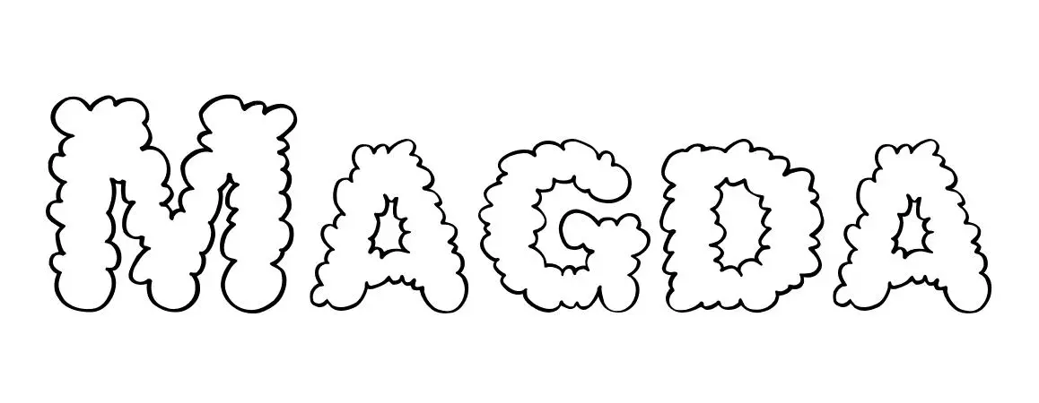 Coloriage Magda - Prénom à imprimer
