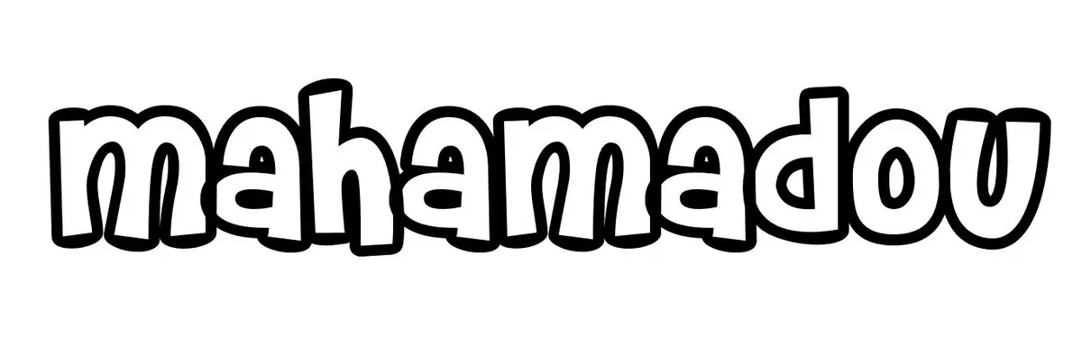Coloriage Mahamadou - Prénom à imprimer
