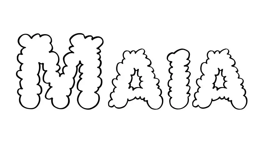 Disegno di Disegno del nome Maia da stampare