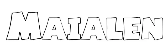 Coloriage Maialen - Prénom à imprimer