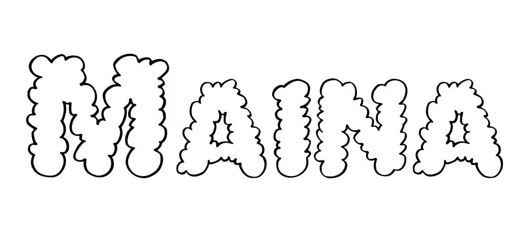 Coloriage Maina - Prénom à imprimer