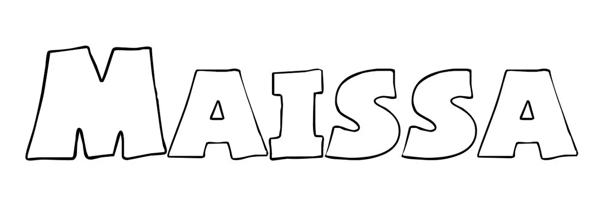 Coloriage Maissa - Prénom à imprimer