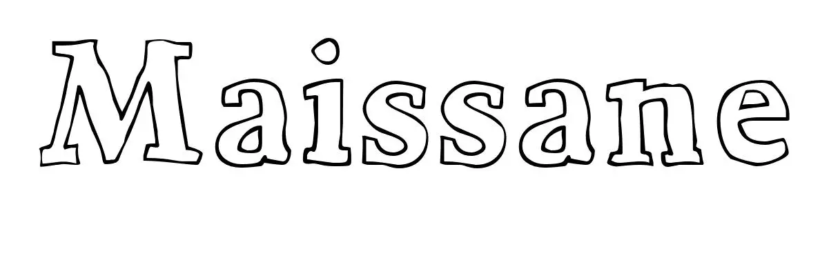Coloriage Maissane - Prénom à imprimer
