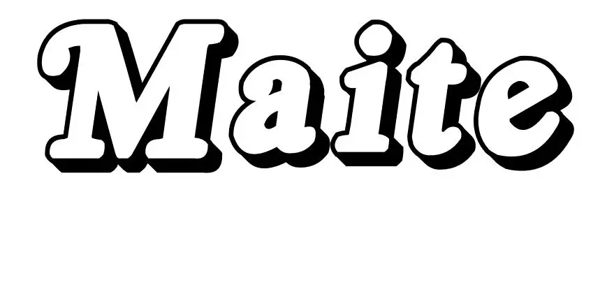 Coloriage Maite - Prénom à imprimer