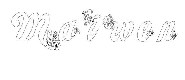 Coloriage Maiwen - Prénom à imprimer