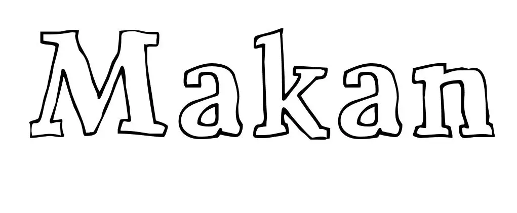Makan coloring page to print