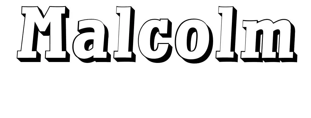 Malcolm coloring page to print