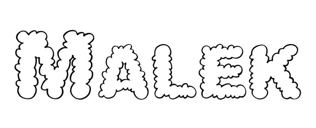 Coloriage Malek - Prénom à imprimer
