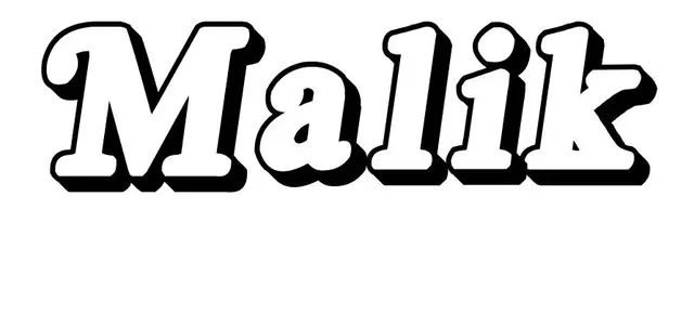 Coloriage Malik - Prénom à imprimer
