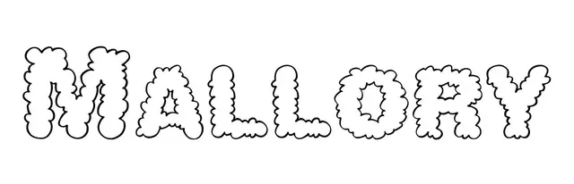 Coloriage Mallory - Prénom à imprimer