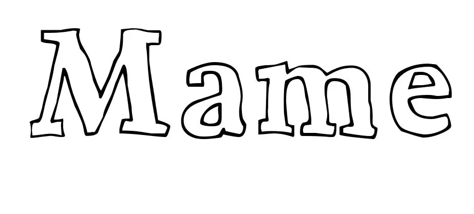 Mame coloring page to print