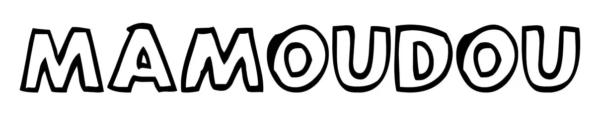 Coloriage Mamoudou - Prénom à imprimer