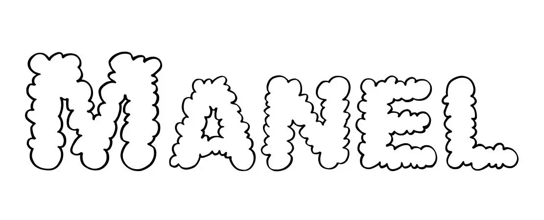 Coloriage Manel - Prénom à imprimer