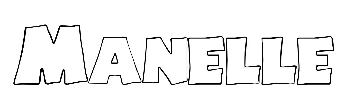 Coloriage Manelle - Prénom à imprimer