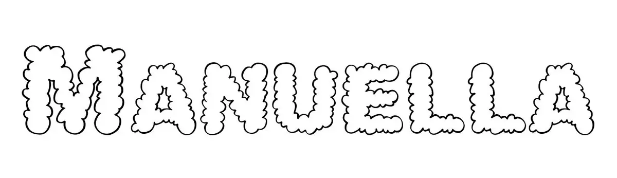Coloriage Manuella - Prénom à imprimer