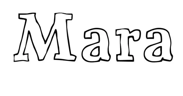 Coloriage Mara - Prénom à imprimer
