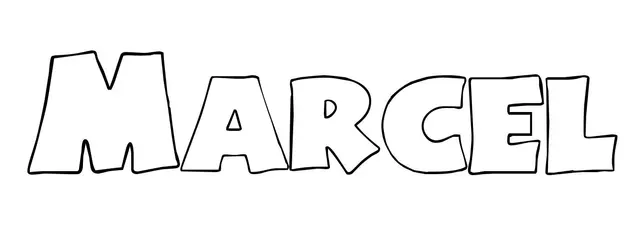 Coloriage Marcel - Prénom à imprimer