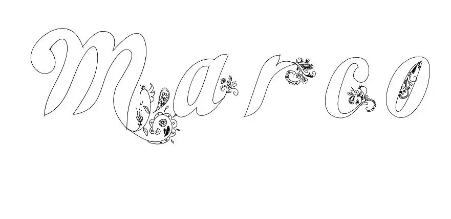 Coloriage Marco - Prénom à imprimer