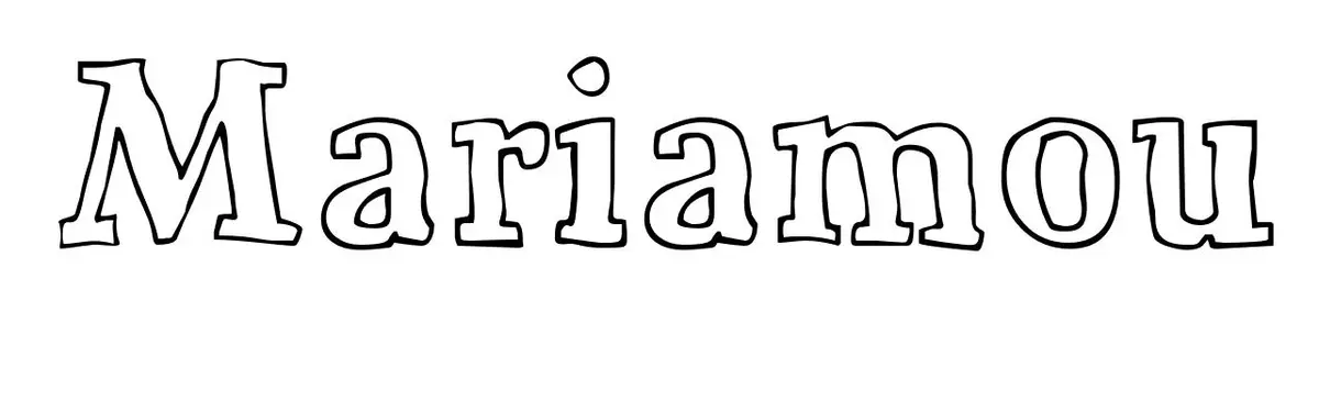 Mariamou coloring page to print